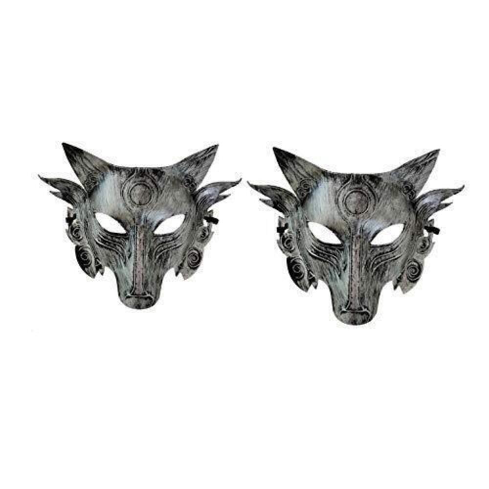 1935 Werewolf Mask 2 Pieces - Gray - Folklore Theme - Unisex-Adults